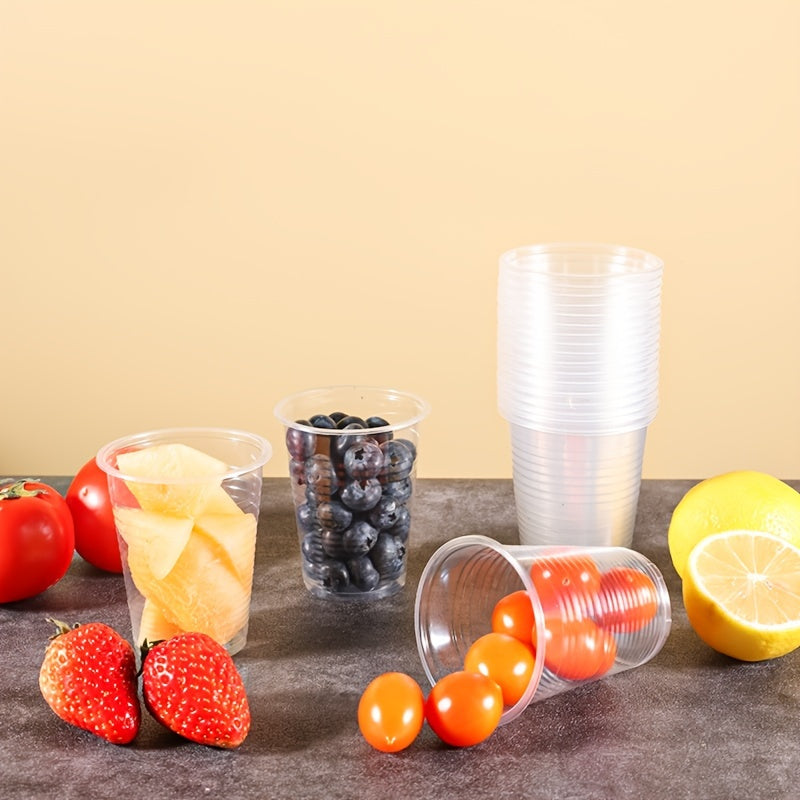 Eco-friendly Disposable Plastic Cups - Thickened Material, Smooth Mouth, Recyclable - Ideal for Family Gatherings, BBQs, Weddings & Parties - Multi-Purpose for Drinks, Coffee, Juice & Cold Beverages - Durable Polypropylene, Transparent Design - Picnic