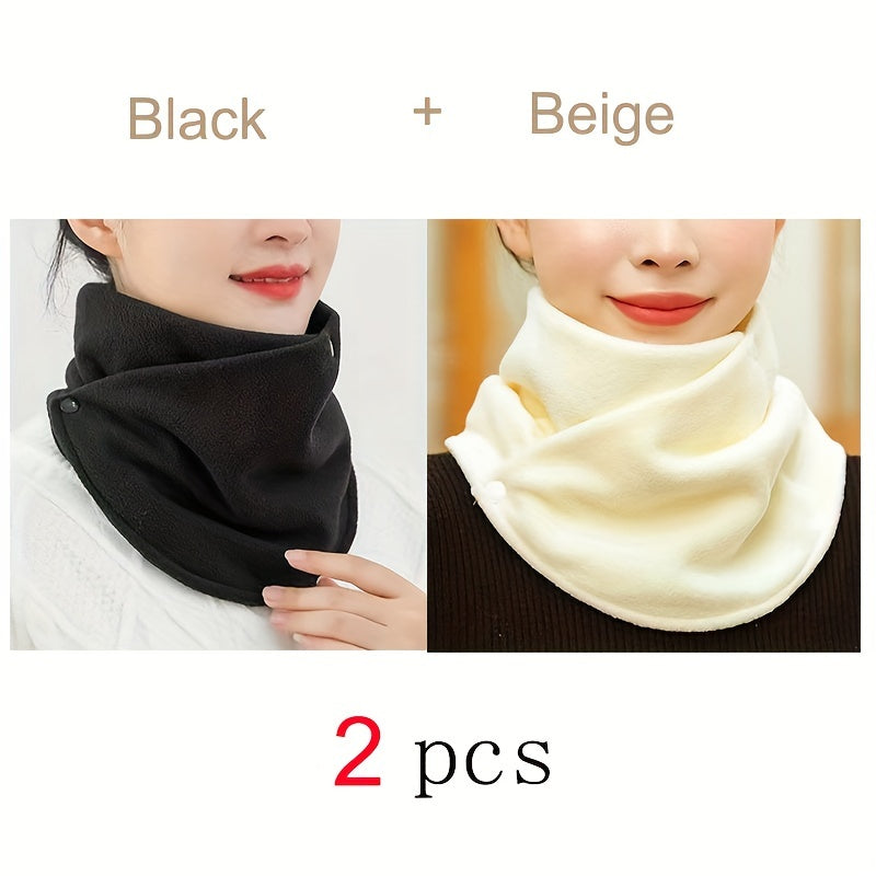 Get cozy this winter with a two-pack of warm neck scarves designed for outdoor cycling. This couple style set features windproof neck protectors with buckle combinations for added convenience.