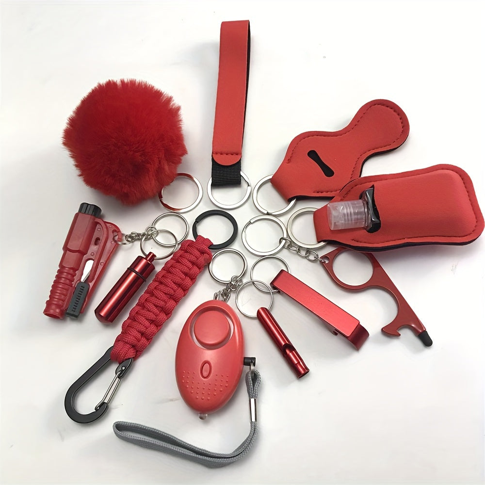 12-Piece Safety Full Set: Self Security Set with Personal Alarm and Protective Accessories - Perfect Valentine's Gift for Women