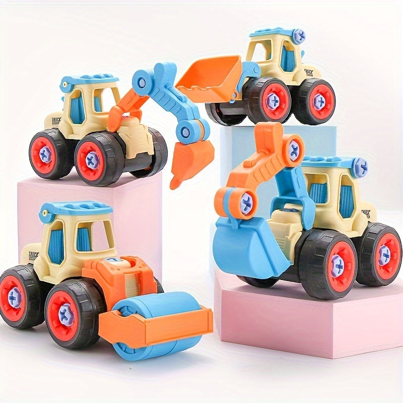 Build Your Own Truck Engineering Kit: Includes Detachable Excavator, Screwdriver, And Assembly Toys for Ages 3-6