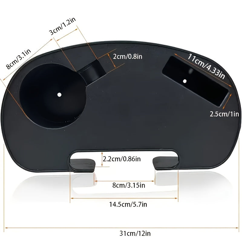 Cuteey Zero Gravity Chair uchun aksessuar qutisi, ichimlik ushlagichi va telefon joyi bilan - mustahkam qora plastikdan tayyorlangan, batareyalar talab qilinmaydi, plyajda dam olish uchun ideal.