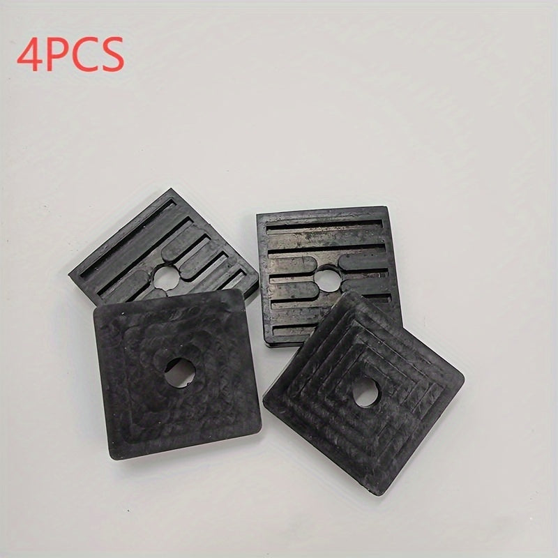 Air conditioning gaskets available in 4 or 8 pieces to reduce low frequency noise caused by vibration, extending the life of air conditioning units. Made of rubber insulation material.