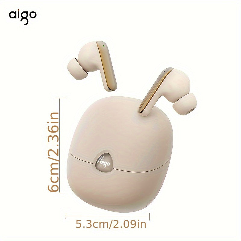 Aigo 5.4 Wireless Headphones with Mic, TWS Sports Earphones, LED Display, Perfect Gift