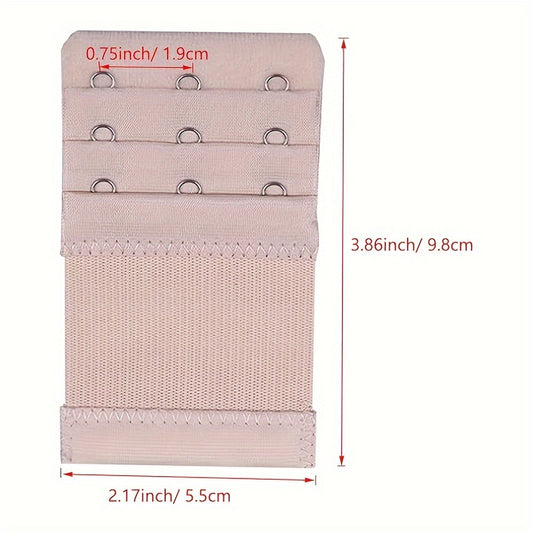 Women's bra extension: 4 pieces, 3 hooks, 3 rows of elastic.