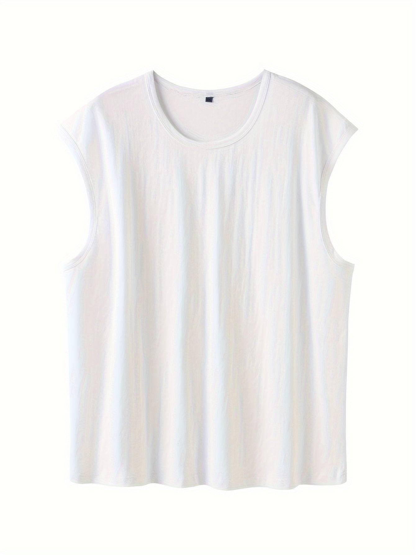 Cotton sports tank top for plus size men.