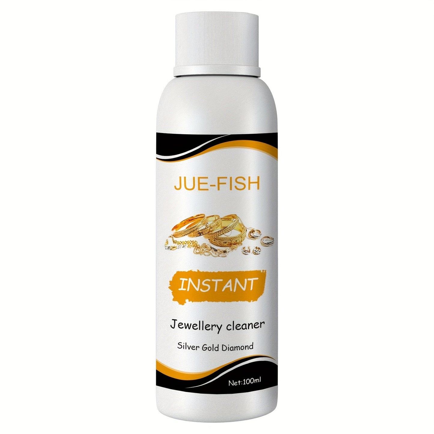 Single piece of jewelry cleaner liquid for decontamination and care of jewelry, specifically designed for cleaning various stains on jewelry and blackening care on glass surfaces. This product is a must-have addition to your cleaning supplies and tools.