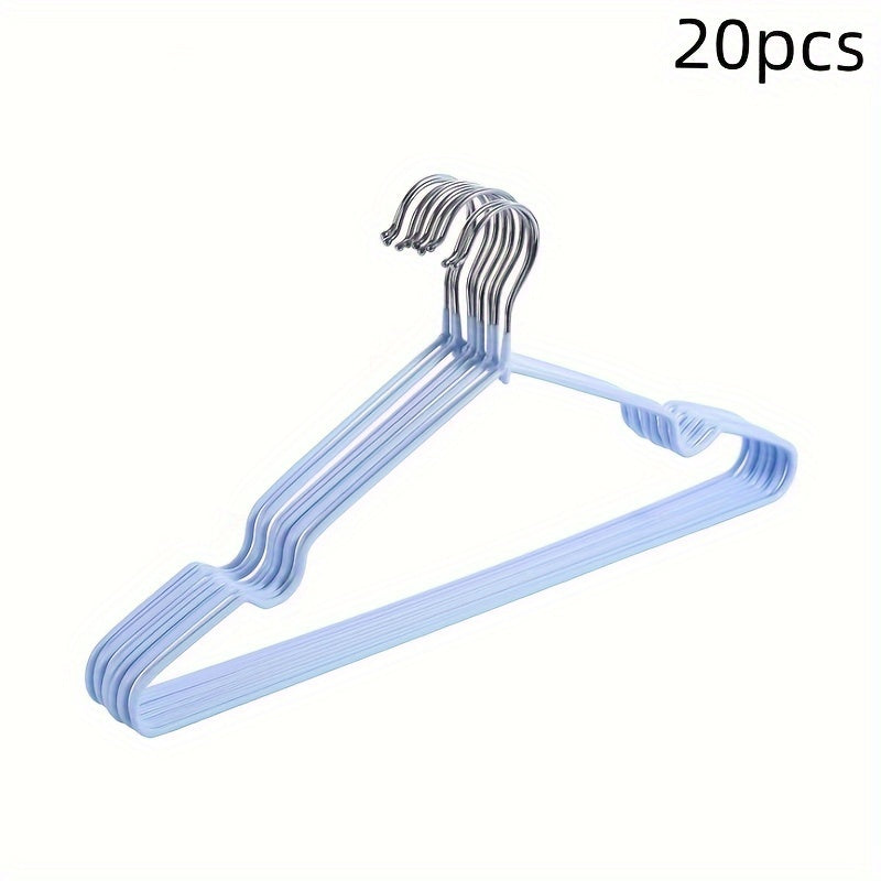 Set of 10 Sturdy Metal Hangers - Strong, Reliable Construction for Neat Home Storage & Organization