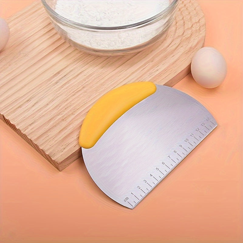 Durable Stainless Steel Dough Cutter with Measuring Guide, Safe for Food Handling - Perfect Baking Tool for Kitchen Use During Holidays such as Christmas, Halloween, Easter, Hanukkah, and Thanksgiving - Reliable Pastry Slicing Essential