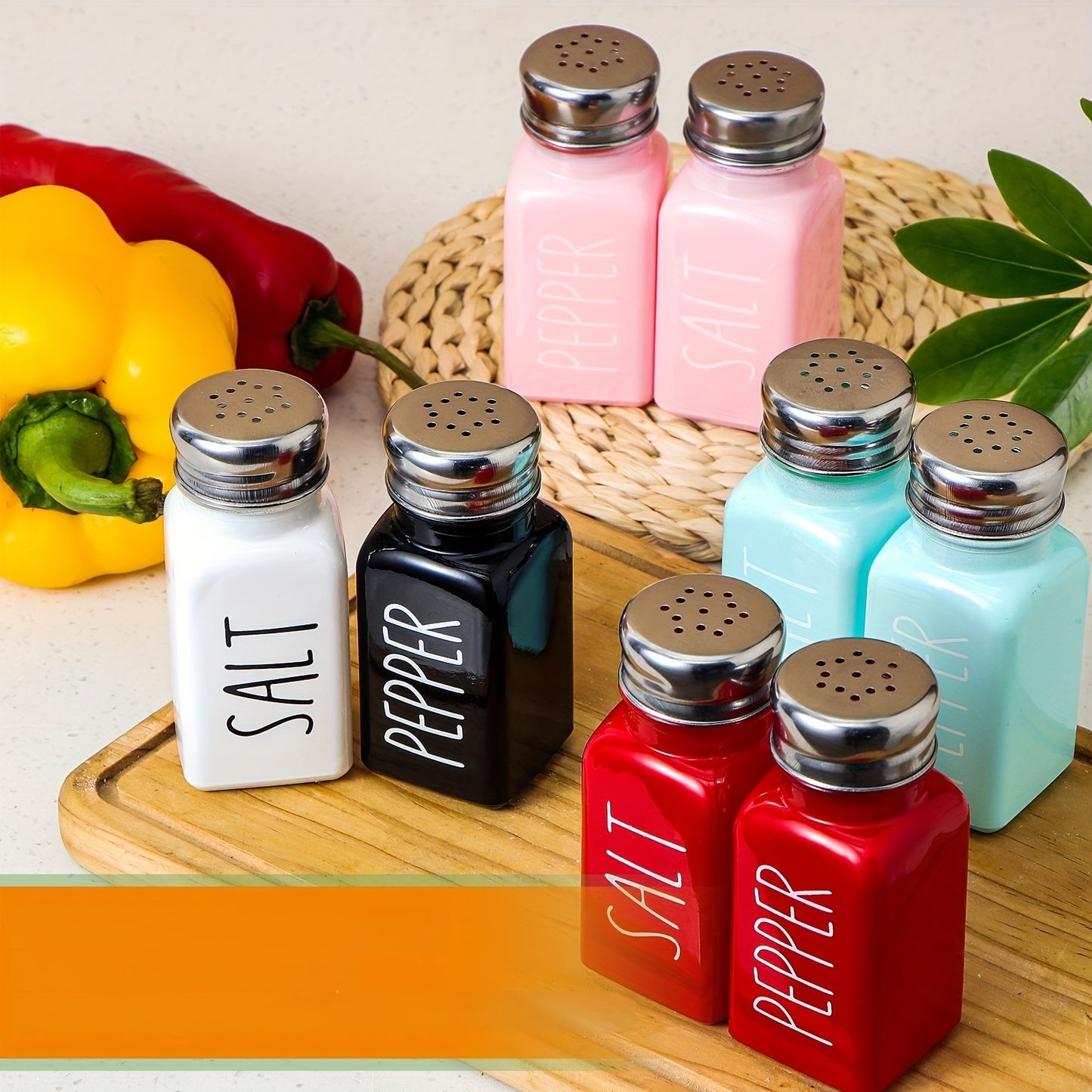 1 Set Ceramic Salt and Pepper Shakers, Seasoning Bottle, Spice Shakers - Perfect for Outdoor Picnics, BBQs, and Kitchen Decor - Ideal for Housewarming or Holiday Gifts