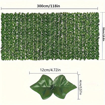 Искусственный плющ для создания приватной ограды, экрана для стен для домашнего декора и украшения сада, идеально подходит для встреч, праздников и декора патио. Растение из пластика для любого сезона.