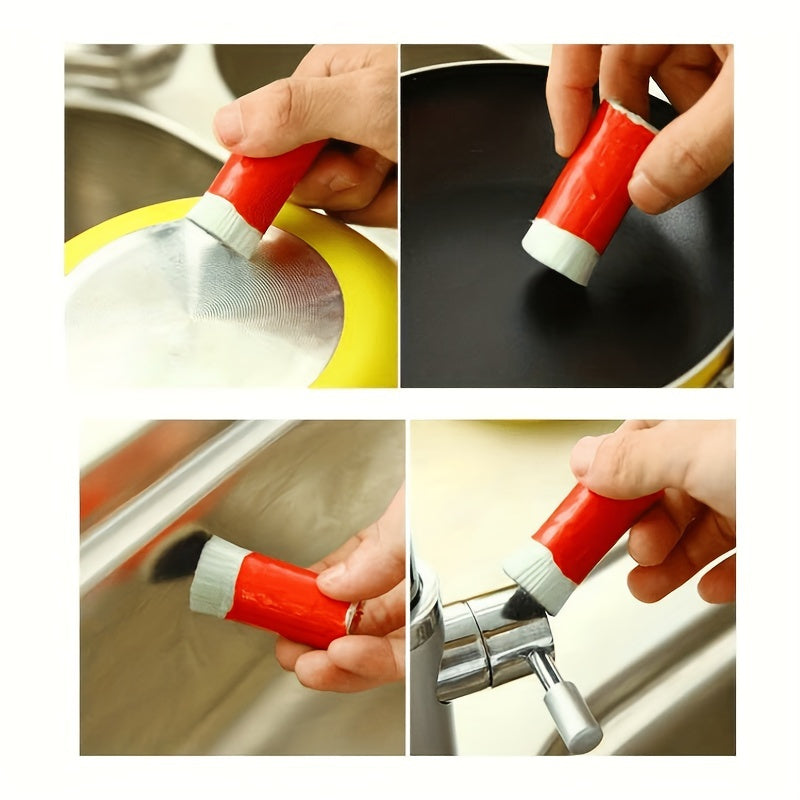 Effortlessly clean pots, pans, dishes, and kitchen gadgets with this durable and easy-to-use 1pc Magic Plastic Pot Rust Remover Cleaning Brush Stick. Versatile for use in the kitchen, bathroom, and throughout the home.