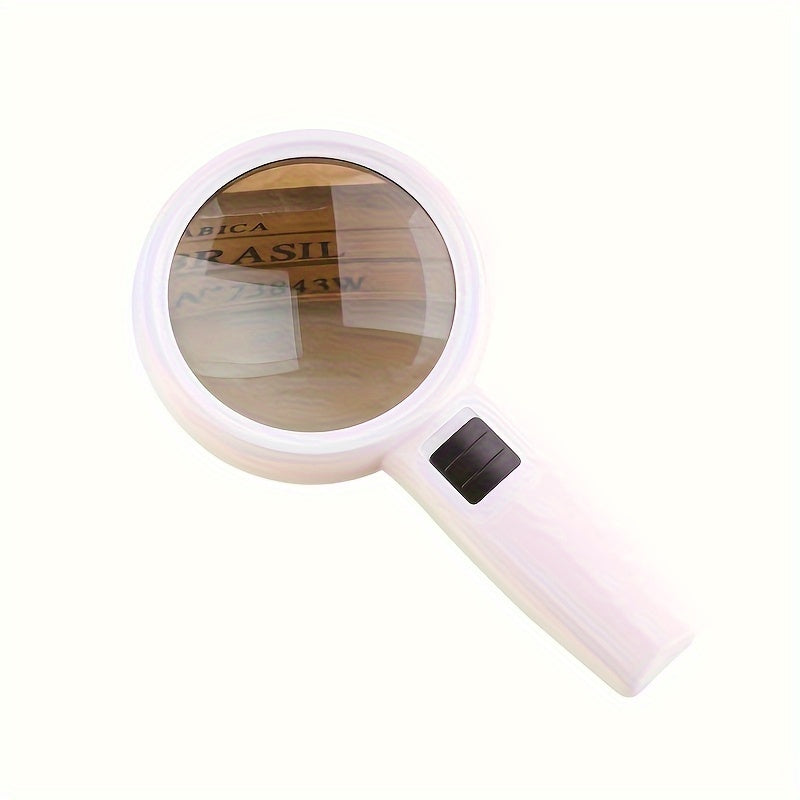 HORN Handheld Magnifying Glass with LED Light - 30X & 45X Dual Lens made of ABS Material for Jewelry, Reading, and Microscope Repair. (Battery not included)