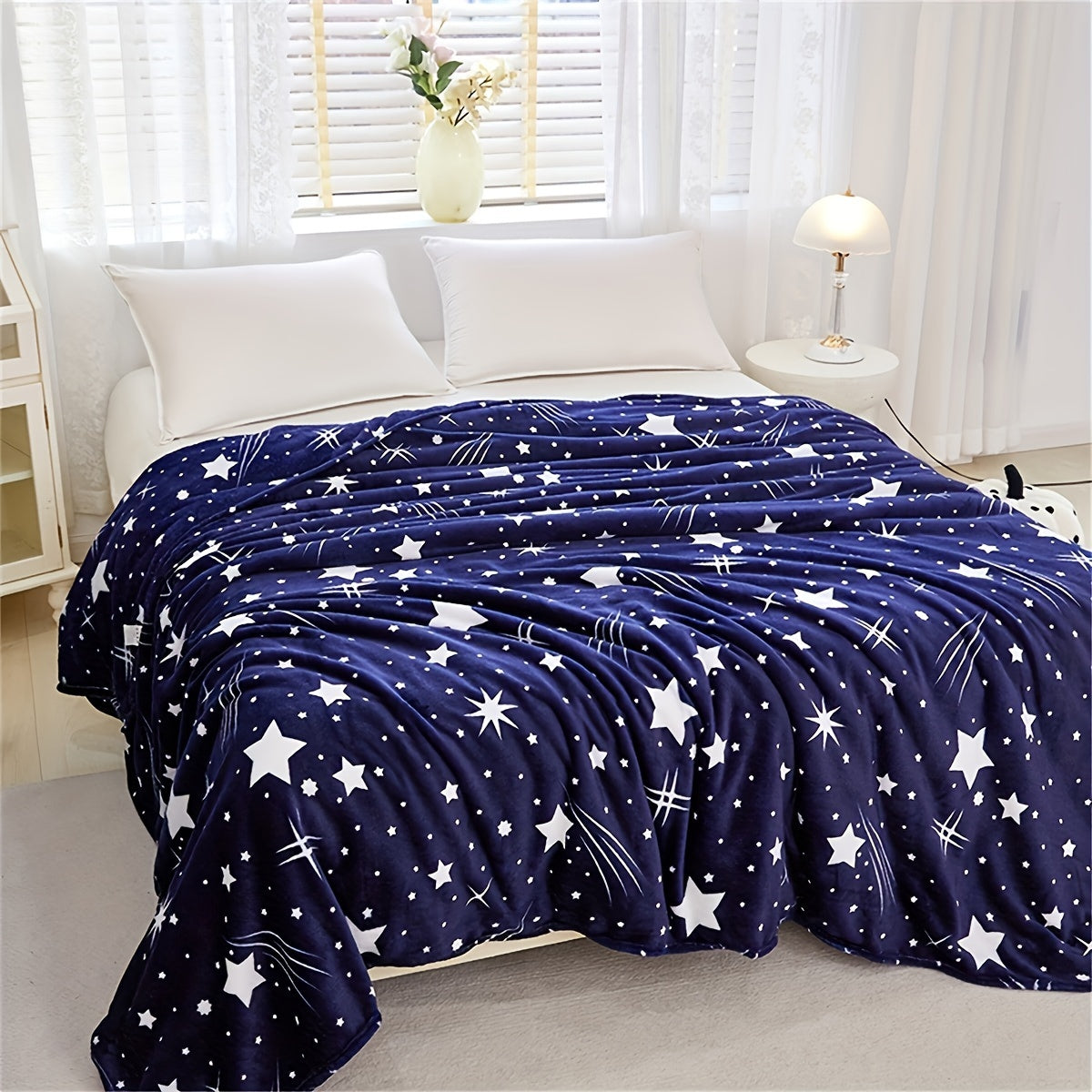 Stay cozy with our versatile Meteor Pattern Bed Blanket - perfect for your sofa, couch, office bed, camping trips, and travel adventures. This soft and warm fleece blanket makes a great gift for any occasion!