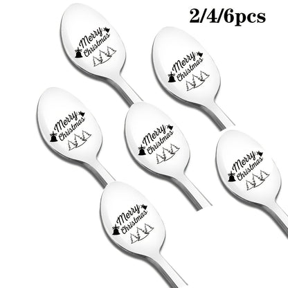 Get ready for the holiday season with our Merry Christmas stainless steel spoons! Available in sets of 2, 4, or 6, these spoons feature a long handle and are laser engraved with a festive message. Perfect for holiday gifts and themed parties.