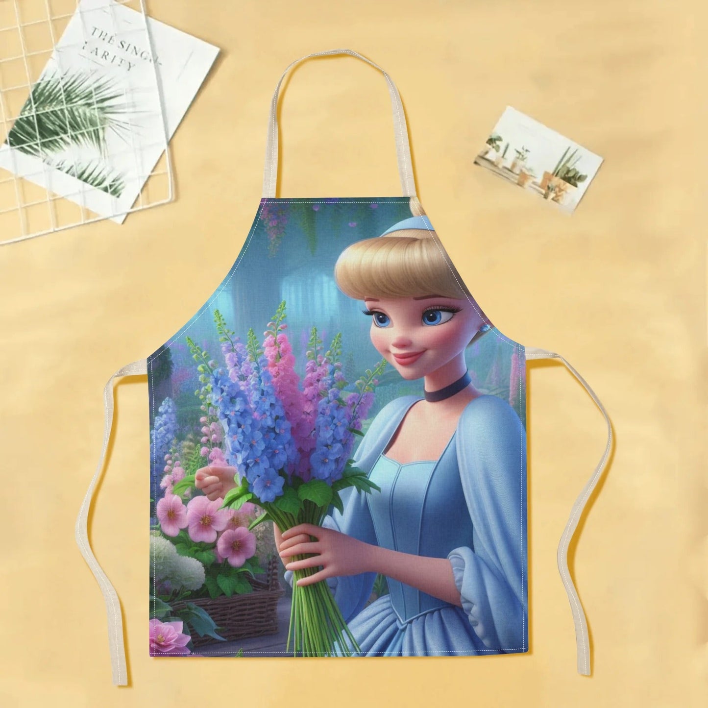 Disney has released a fashionable and simple waterproof apron with a cute cartoon design of Princess Elsa. This apron is suitable for use in hotels, supermarkets, restaurants, fruit shops, milk tea stalls, and general home use.