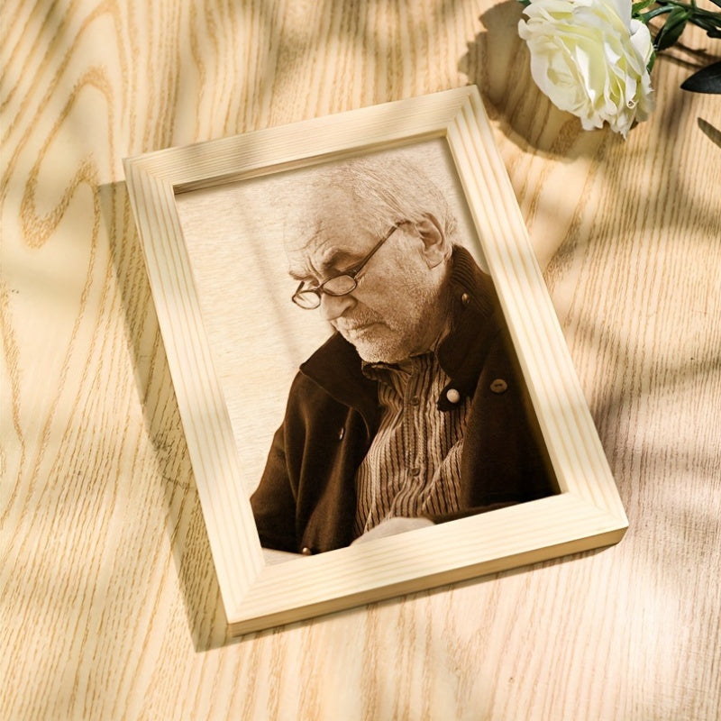 Custom Engraved Wooden Photo Frame: Personalized for Any Special Occasion - Ideal for Birthdays, Anniversaries, and Beyond