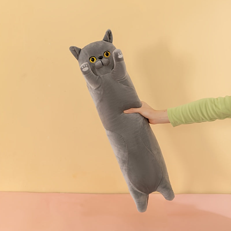 Get the Long Cat Plush Toy today! This soft, cuddly toy doubles as a plush pillow cushion and features a cute kitty design. It's the perfect gift for friends and is ideal for cozying up on the sofa.