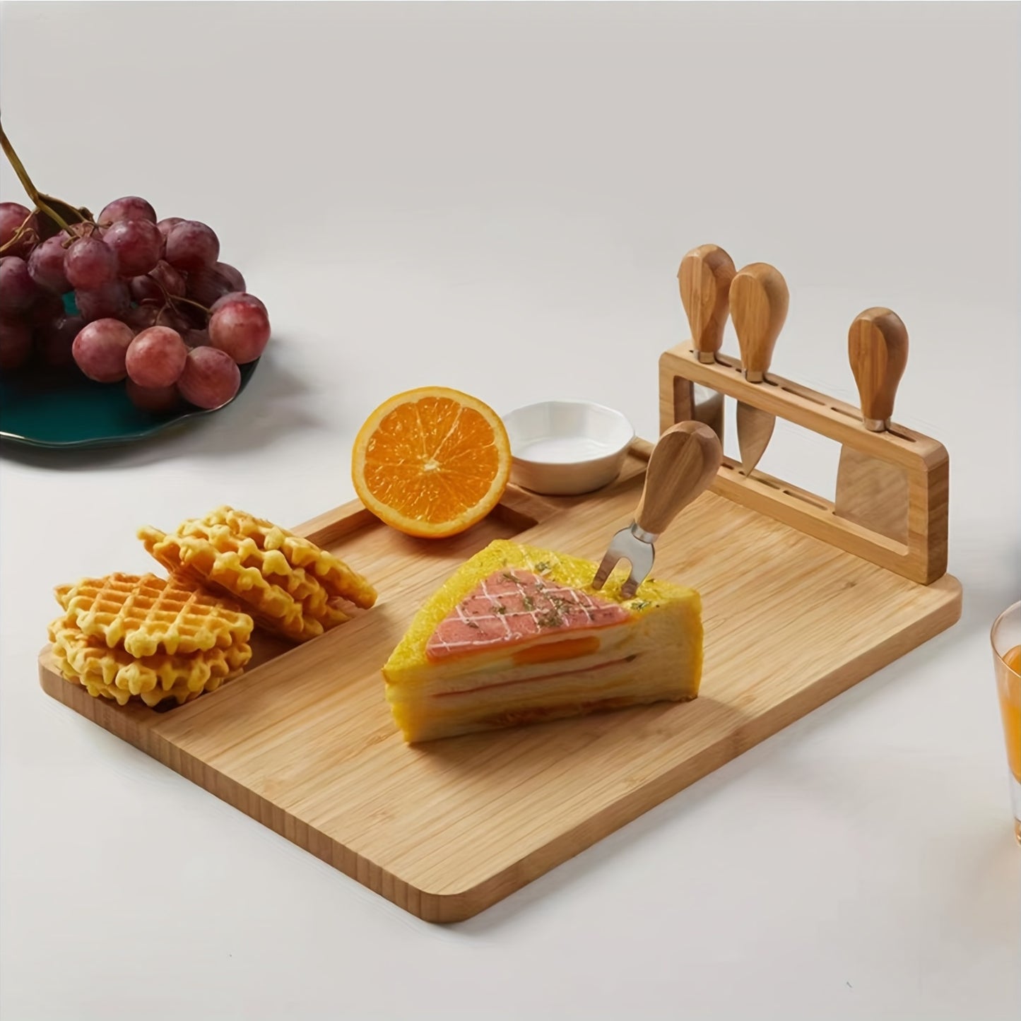 Cheese Board Set featuring bamboo and wooden options, and creative designs for kitchen use.