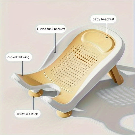 Портативная поддержка для ванночки для младенцев - складное детское ванночное сиденье с нескользящей ванной подушкой для детей от 0 до 3 лет, изготовлено из материала PP, конвертируемый купальный стул для удобного хранения