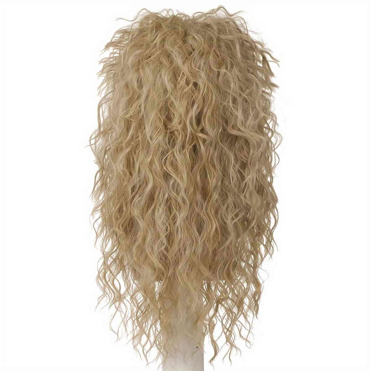 Get ready to rock the 80s with our cool and unique long fluffy afro wig with bangs! Available in black and blonde, this wig is perfect for men looking to channel their inner rock star for Halloween, Christmas, cosplay, or any bar, club, rave party. It