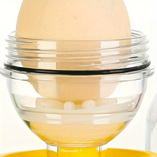 KitchenCraft Plastic Manual Egg Separator - A Food-Safe Egg Holder with Easy Peel Kitchen Gadget, Perfect for Egg Shaking and Peeling - 1 Piece