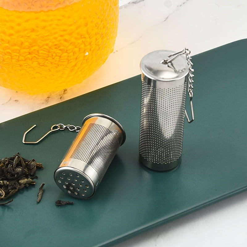 Stainless Steel Tea Strainer - Creative Cylinder Design for Brewing, Perfect for Tea Art and Hotel Use