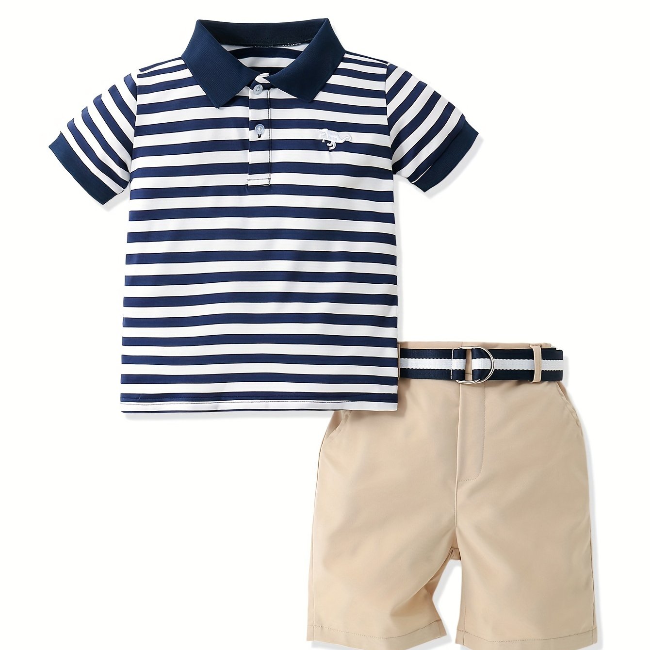 New Summer Short Sleeve and Shorts Set for Boys, perfect for outdoor activities and school style.