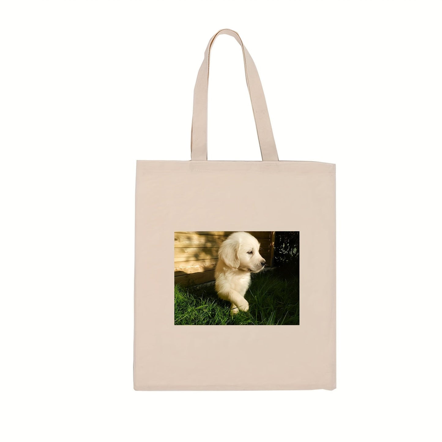 Customize your own puppy style hot print canvas bag with this pack of 2 bags. Simply send us the picture you want to use, and we will design and print it onto the canvas bag in a simple and fashionable style. Choose from 3 different colors for your bag