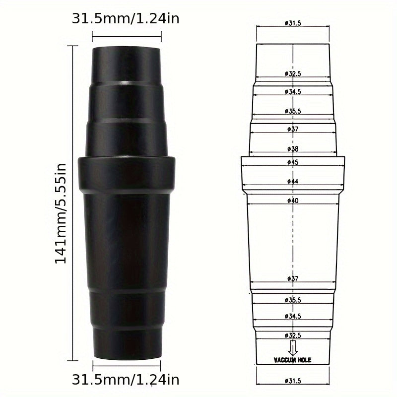 Set of 9 Universal Vacuum Cleaner Attachment Brushes for 1/4 inch and 1 3/8 inch Vac Accessories