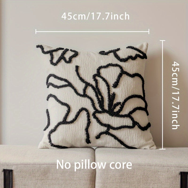 Moroccan-inspired pillow case with geometric fringe design, made of plush and comfortable chenille material. Perfect for decorating home sofas, terrace furniture, benches, and porch. Pillow core not included.