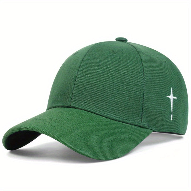 A stylish and versatile men's cross baseball cap, perfect for spring, fall, and summer. This adjustable hat is an excellent choice for gifts.