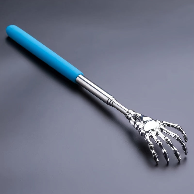 Telescopic tickling massager for elderly men allows them to enjoy tickling without assistance.