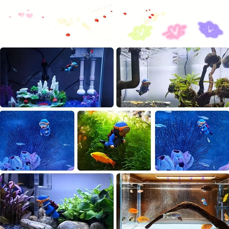 1 piece Diving Action Figures Aquarium Ornament for fish tank decoration.