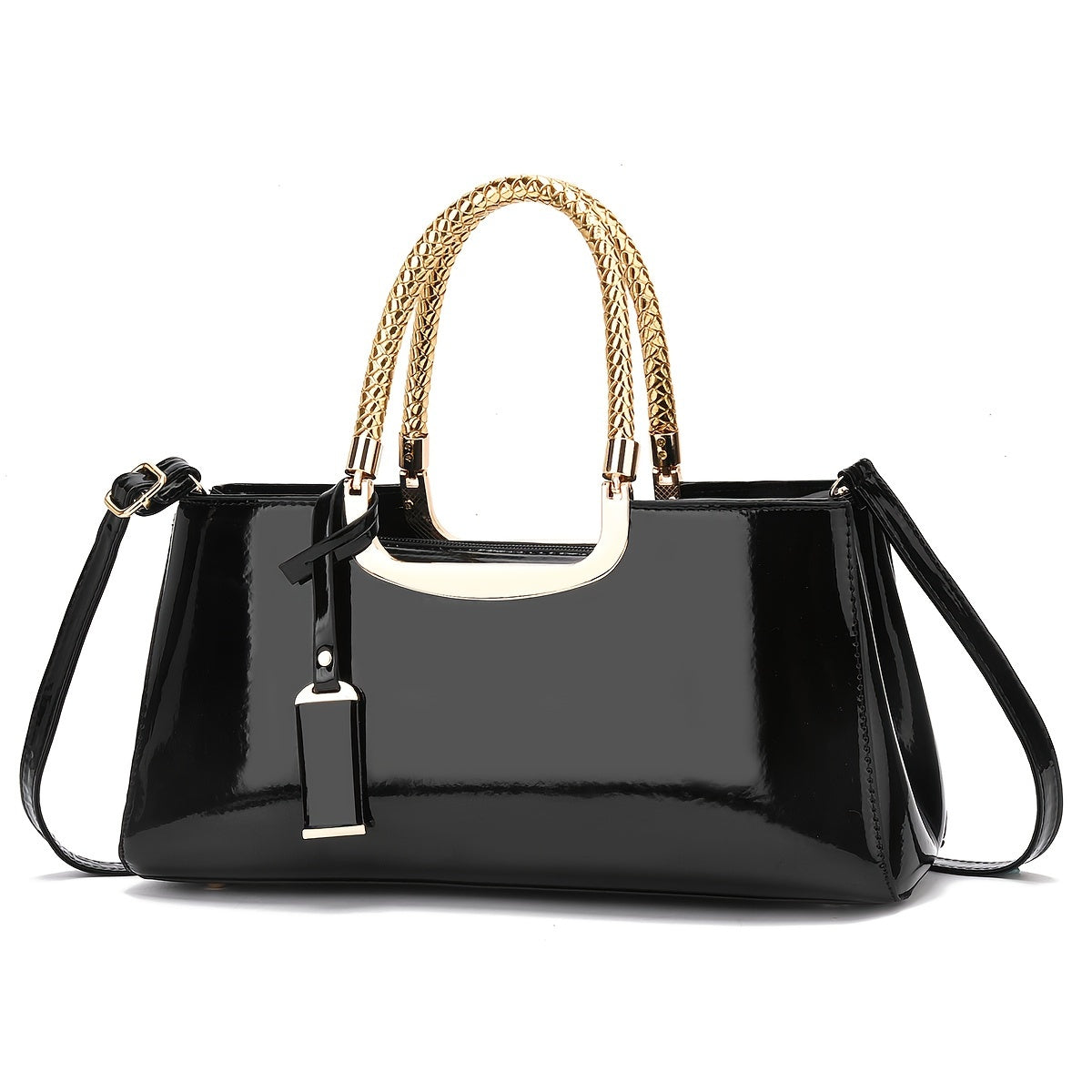 Stylish evening handbag for women, perfect for parties and weddings. Features zipper closure, polyester lining, solid color, and edge painting.