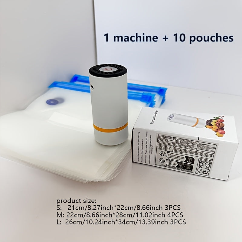 Ideal Christmas gift: Portable vacuum pump with USB charging, 3W power, and 800mAh lithium battery. Made of ABS material, this semi-automatic vacuum sealer machine ensures freshness with its food grade compression bag sealer. Perfect for home use.