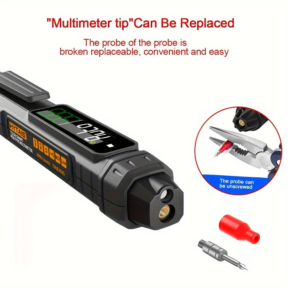 ZLLJMETER Digital Pen Multimeter: Auto Range, Non-Contact Voltage & Resistance Testing, High Precision (0.1), Battery Powered, Plastic, for Industrial Measurements, Battery Not Included.