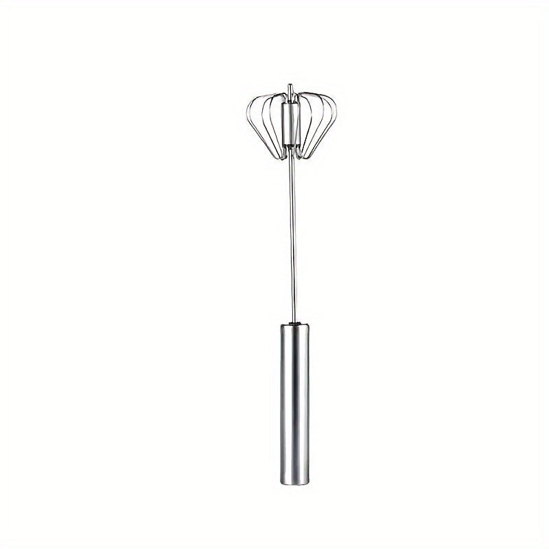 Durable Stainless Steel Handheld Egg Beater, Manual Kitchen Whisk - Easy to Use, No Electricity Needed - Ideal for Whipping Eggs, Baking, and Cooking