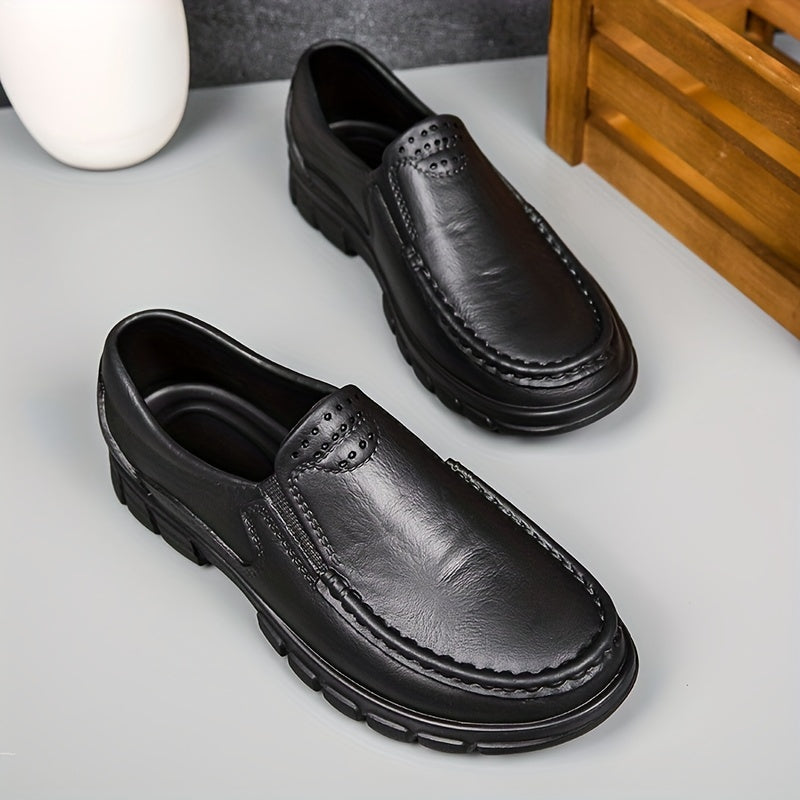 Durable slip-on work shoes with round toe, ideal for health care, food service, and daily wear, designed for all-season use with non-slip and dustproof features.