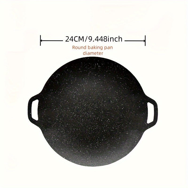 Durable Korean BBQ Grill - Nonstick Cast Iron Skillet for Indoor & Outdoor Use, Must-Have Cooking Tool for Your Kitchen, Portable Design, 1.5mm Thickness, Convenient to Transport