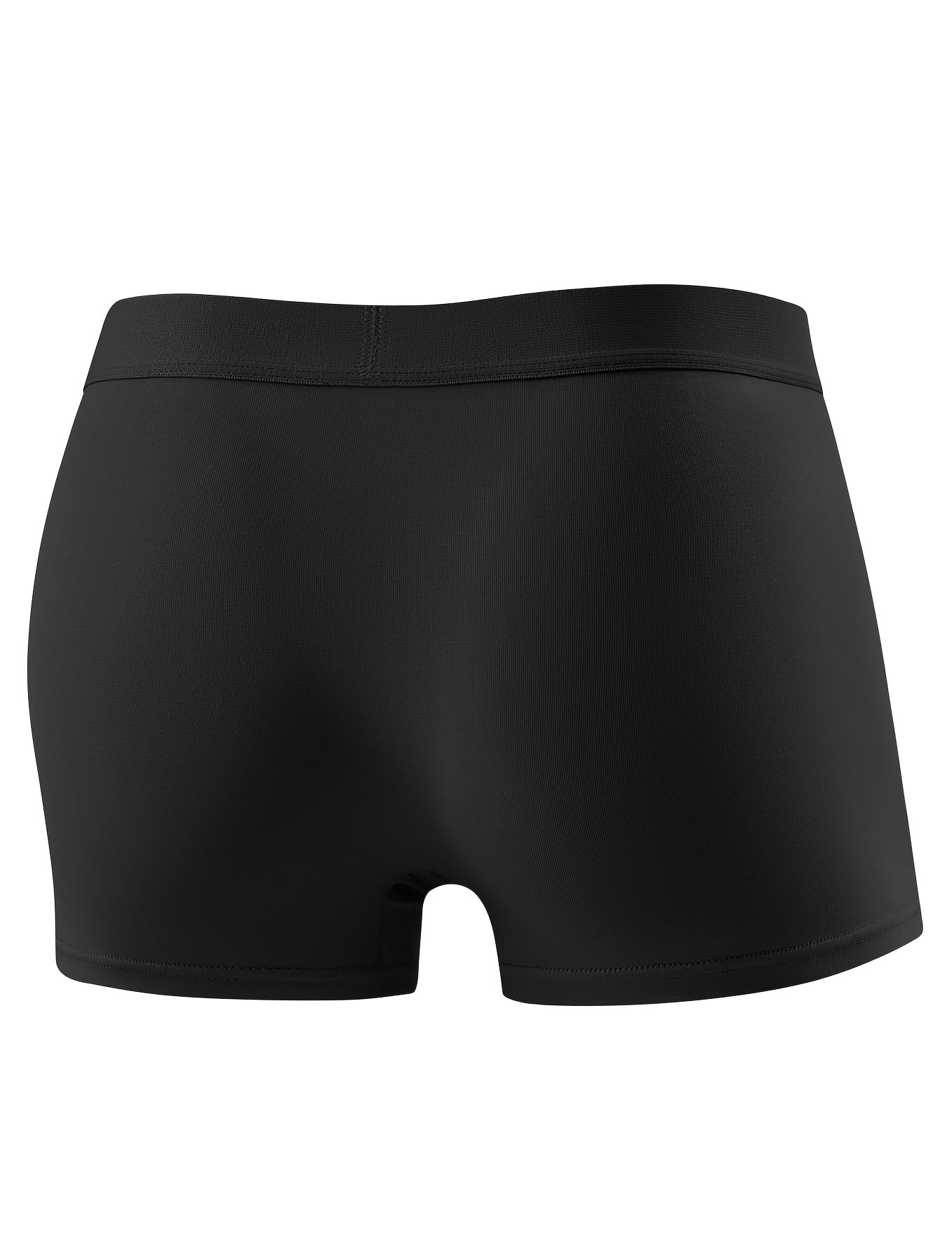 4 men's boxer briefs - breathable, soft, stretchy, and comfortable solid color underwear