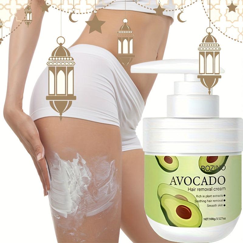 Avocado hair removal cream is plant-based, gentle, painless, and residue-free.