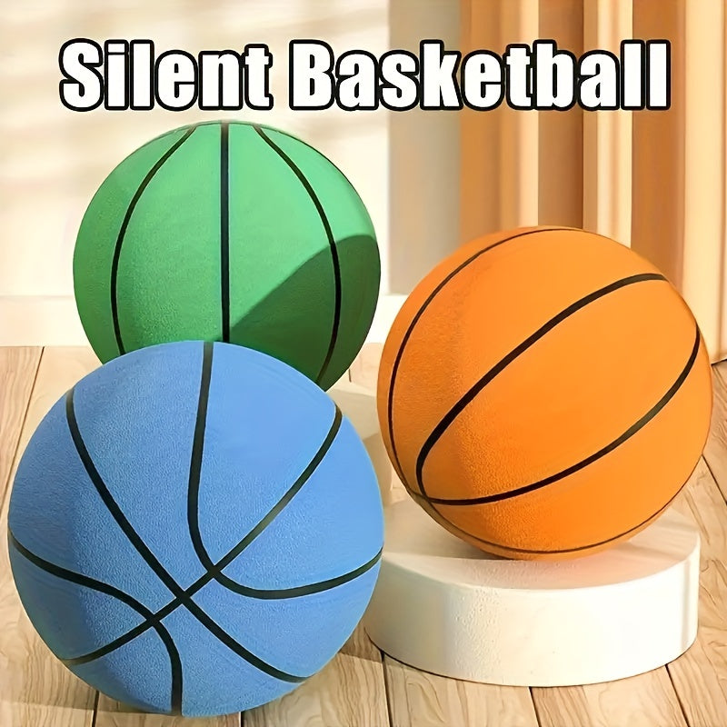 7.09-inch silent basketball suitable for outdoor and indoor play, perfect gift for birthdays, holidays, and camping.