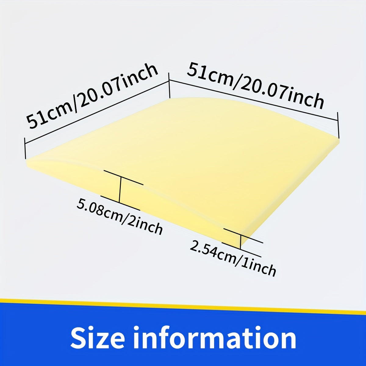 Foamagic Foam Cushion Set includes 3 pieces, each measuring 50.8cm X 50.8cm, designed to provide support for your couch, chair, or loveseat. These high-density cushions help repair sagging seats and enhance comfort. Perfect for curved furniture.