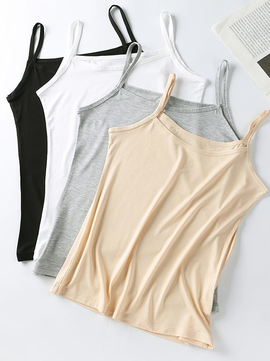 Women's 4-piece Pure Bralette Vest for Home Wear