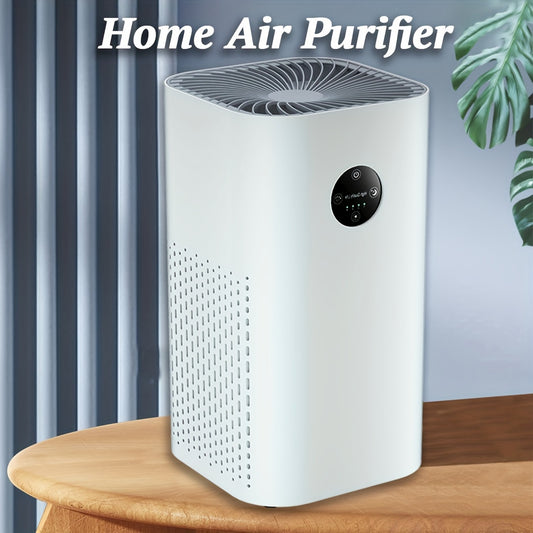 Silent Smart Home Air Purifier with True HEPA Filters, Negative Ion system. Removes Formaldehyde, PM2.5, Second-Hand Smoke, Pollen, and Dust. 4 Wind Speeds, Sleep Mode. Ideal for Office