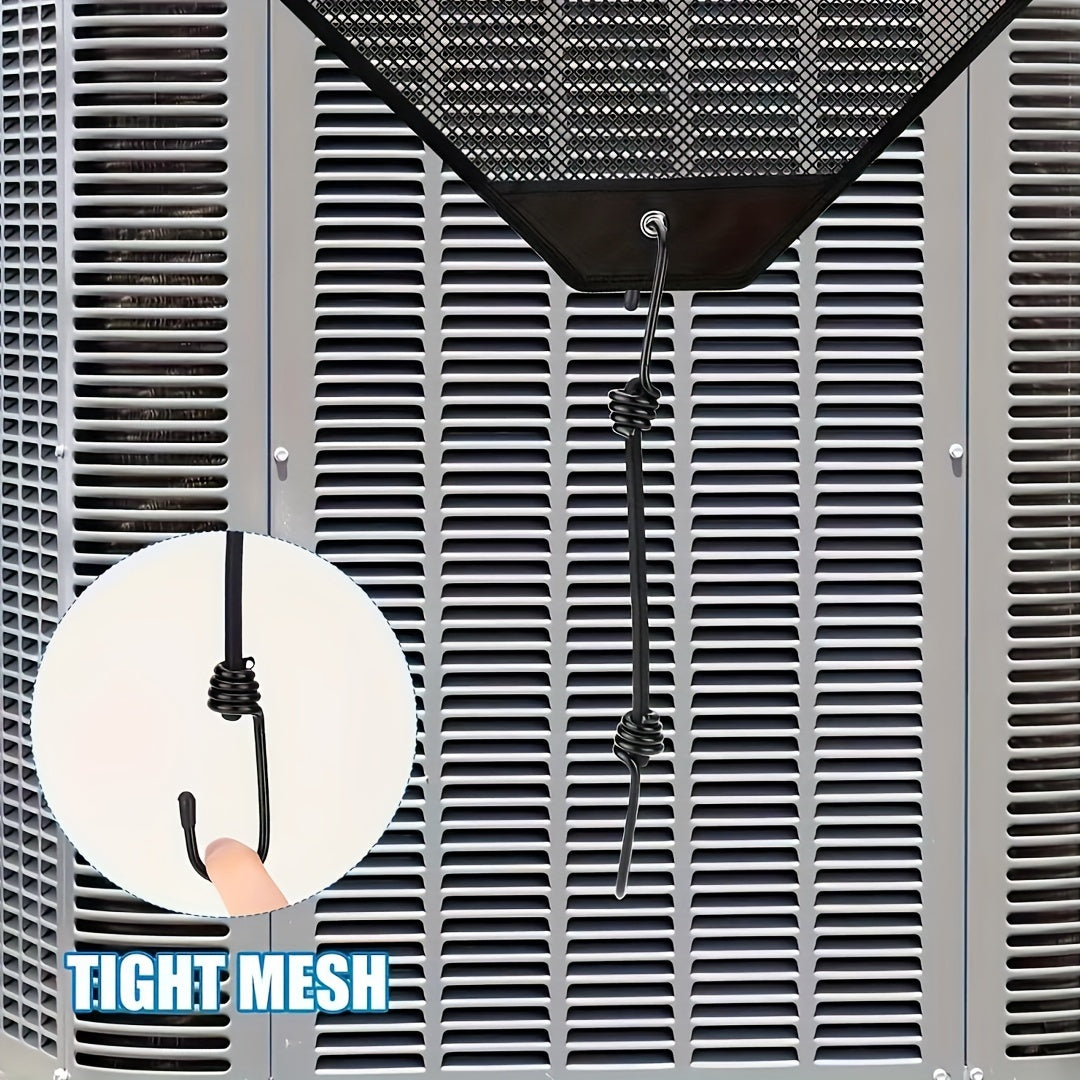 Protect your central air conditioning unit with this universal mesh cover featuring 4 hooks. The waterproof outdoor AC shield designed for winter use ensures lasting performance and protection, suitable for large units.