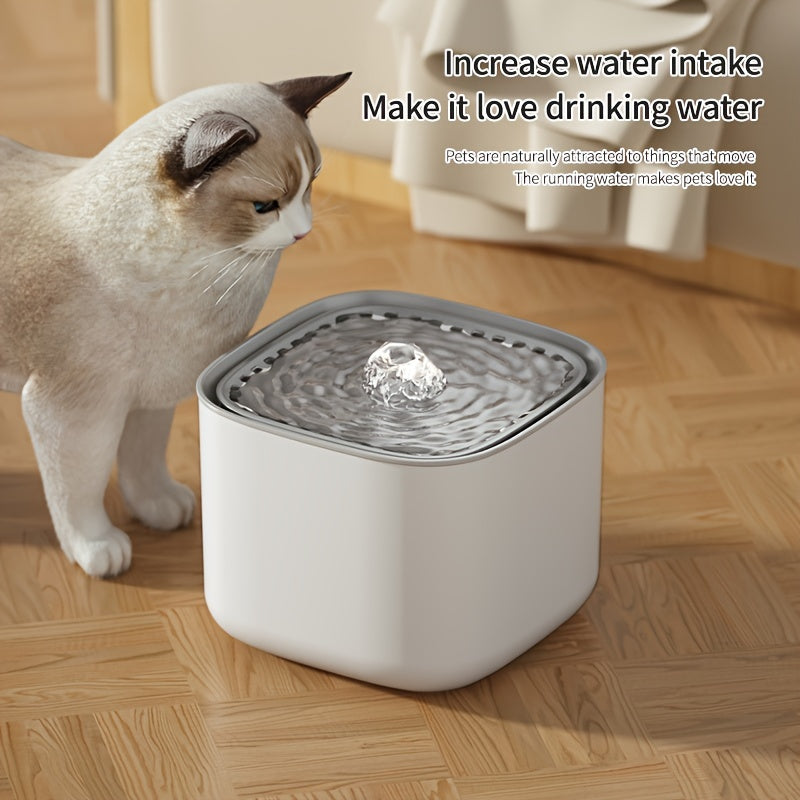 3L Quiet Cat Water Fountain with USB Power, Large Capacity, Auto-Recirculate Filter - Perfect for Cats