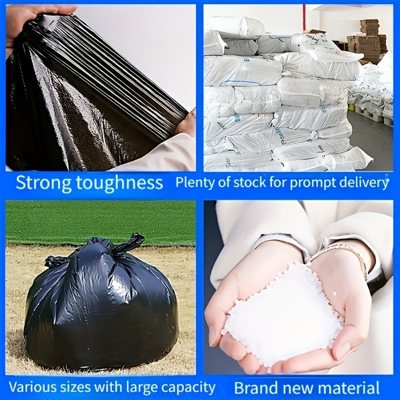 Pack of 50 Heavy-Duty Black Trash Bags, Capacity 208.2-227.12 L - Strong and Reliable for Outdoor, Industrial, Yard, Kitchen & Beyond -Versatile Disposable Waste Bags