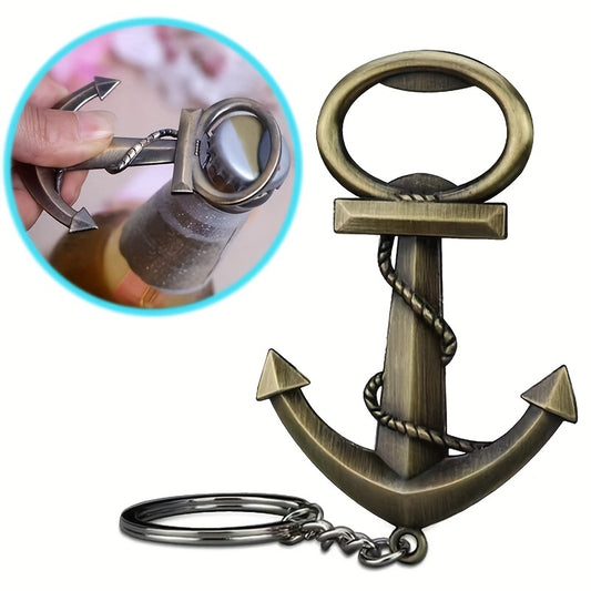 Vintage Anchor Bottle Opener Keychain - Perfect for Parties and Gifts