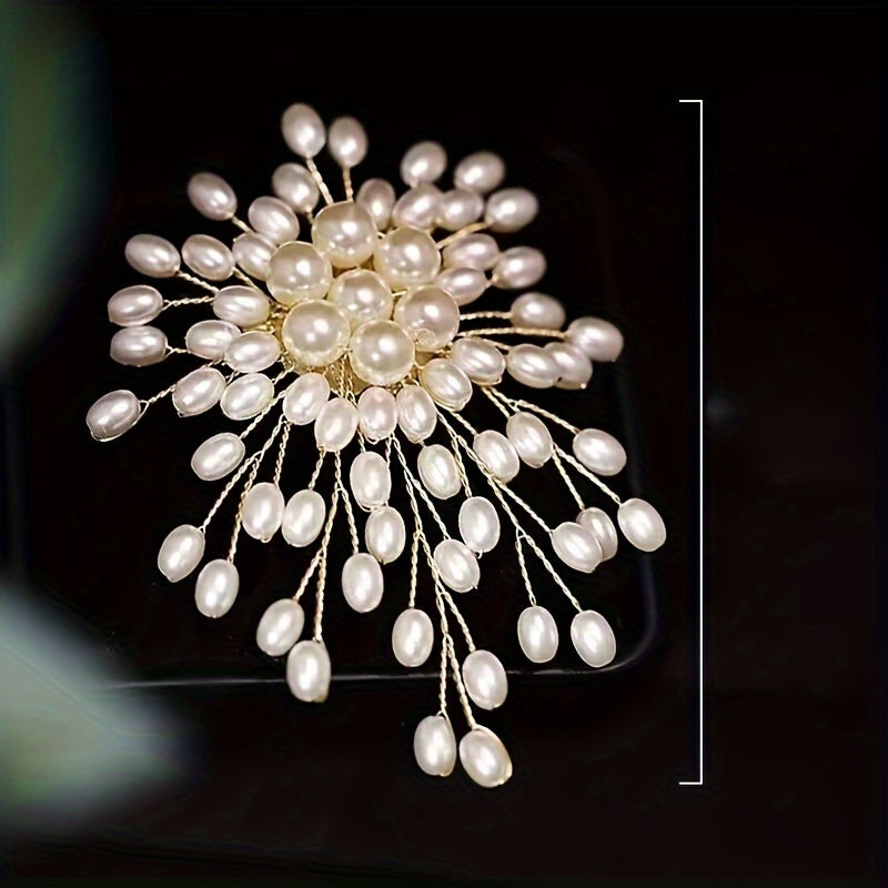 1 Elegant Firework Design Resin Brooch, Luxury Women's Fashion Accessory, Floral Shape Suit Pin with Gift Box